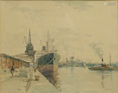 Robert Eadie (1877-1954) 'The Clyde' , watercolour, signed and dated 1948, 31cm x 39cm