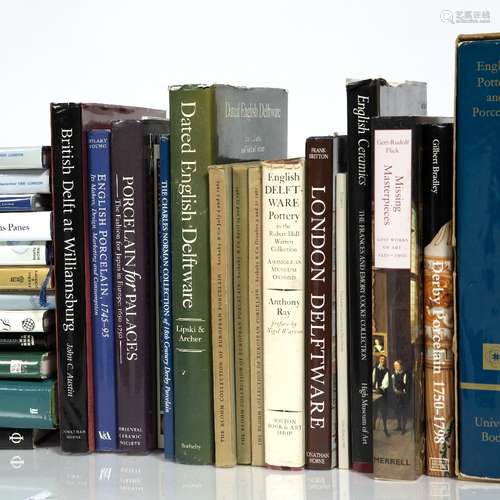 Books British and European ceramics reference, including Delft ware, Staffordshire and early English