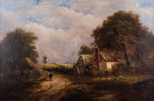 Joseph Thors (act. 1863-1900) country scene, oil on canvas, signed to lower left 