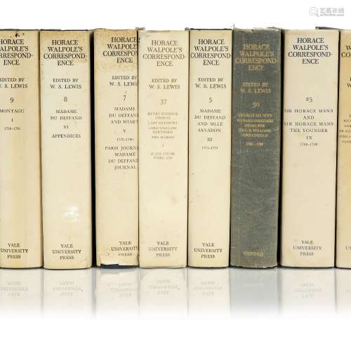 Books The Yale Edition of Horace Walpole's Correspondence, c1970, incomplete run of 23 volumes, each