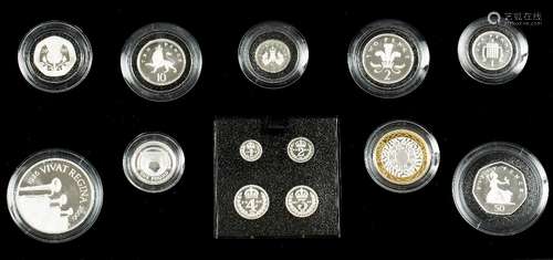 Queen's 80th birthday collection of coins (cased) with related ephemera