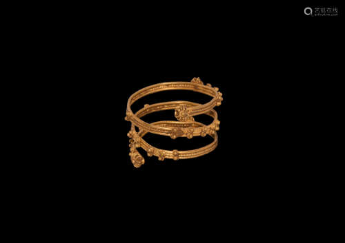 Egyptian Gold Coiled Ring