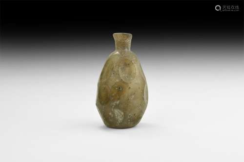 Western Asiatic Sassanian Cut Glass Bottle