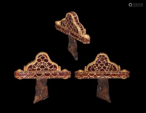 Merovingian Gold and Garnet Sword Hilt Fragment