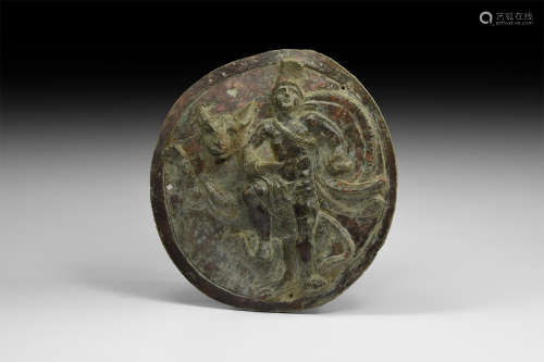 Roman Mithras with Dog Plaque
