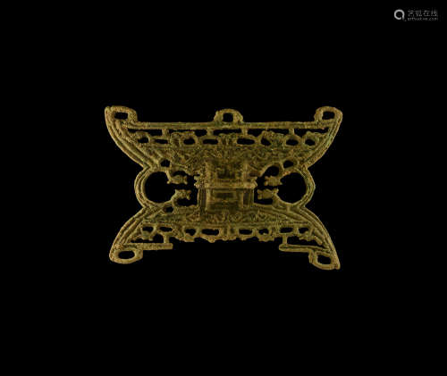 Very Large Anglo-Saxon Brooch with Scrolled-Tendrils