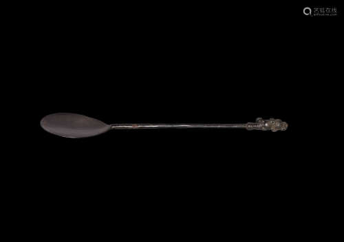 Western Asiatic Pre-Achamenid Silver Spoon with Rat Terminal
