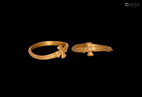 Byzantine Gold Ring with Cross