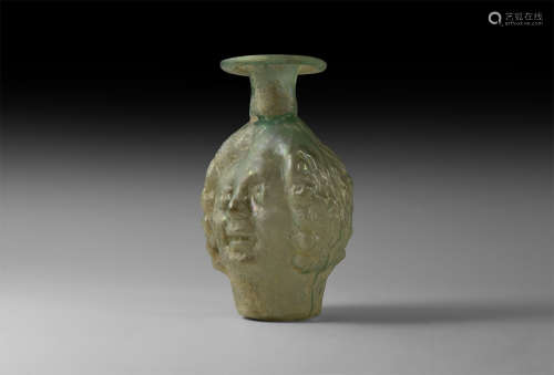 Roman Glass Janus Vessel