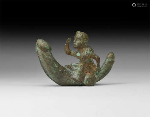 Roman Figurine of Male Riding Phallus