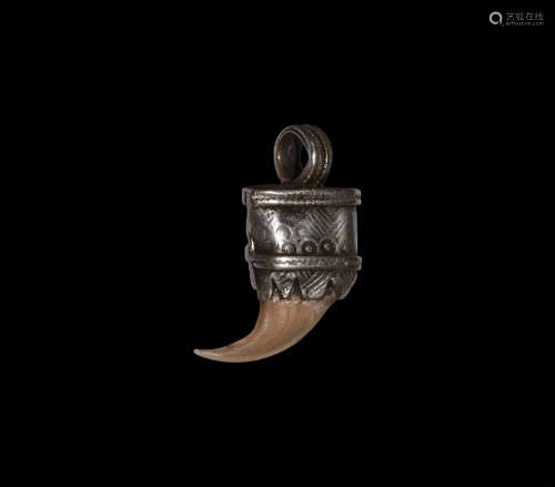 Viking Silver Bear's Claw Pendant