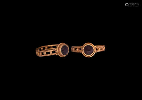 Merovingian Gold Ring with Garnet