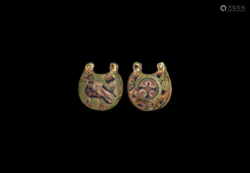 Viking Silver Gilt Enamelled Pendant