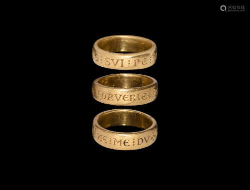 Medieval Gold 'I Am [Given] Out of Love; On No Account Give Me Away' Posy Ring