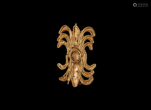 Greek Gold Brooch with Branches