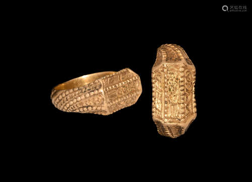 Medieval Gold Iconographic Ring