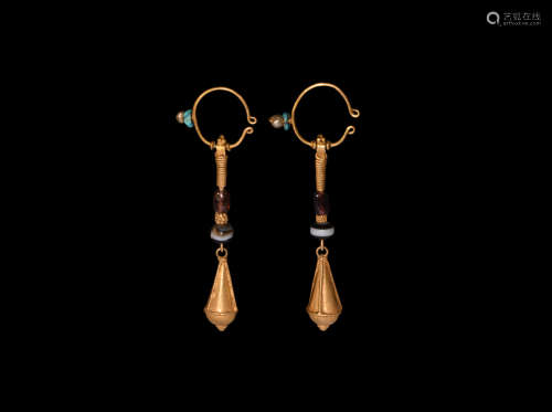 Islamic Gold Earring Pair