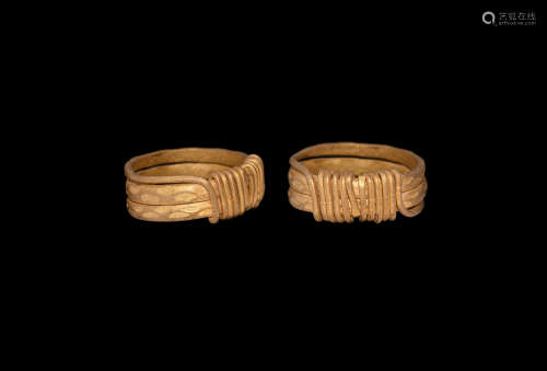 Viking Gold Triple Banded Ring