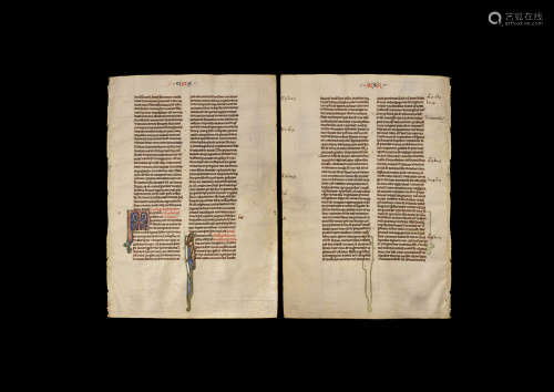Medieval Gospel of St. Mark Manuscript Page