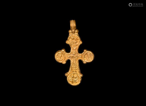 Byzantine Gold Pendant Cross