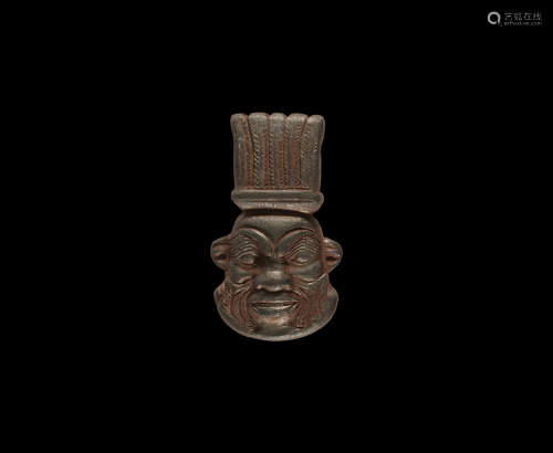 Egyptian Mask of Bes Pendant