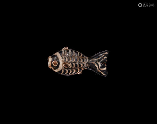 Phoenician Glass Fish Bead