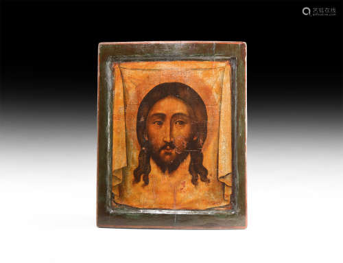 Russian Painted Icon of Mandylion