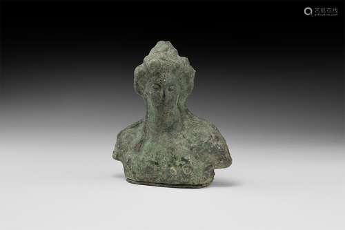 Roman Steelyard Weight with Bust of Fortuna