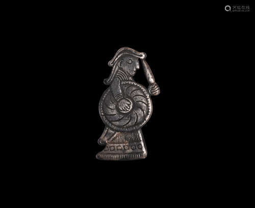Viking Silver Shield-Maiden Pendant