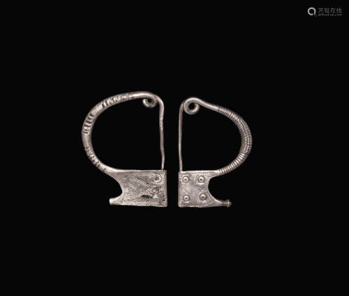 Iron Age Celtic Silver Fibula Pair