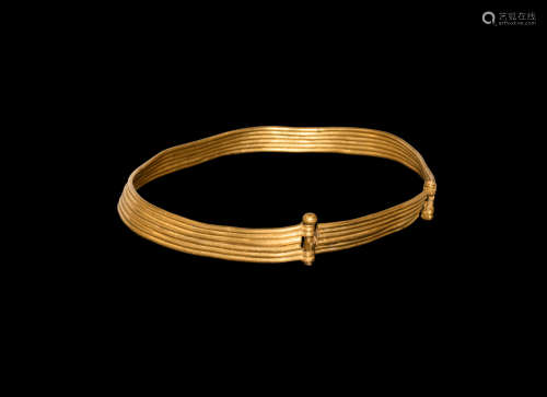 Greek Hellenistic Banded Gold Collar