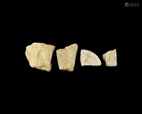 Roman Marble Panel Fragment Group