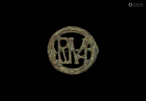 Roman Monogram Brooch