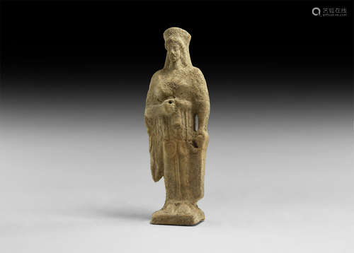 Greek Corinthian Terracotta Figure of Demeter