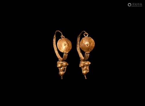 Roman Gold Earring Pair