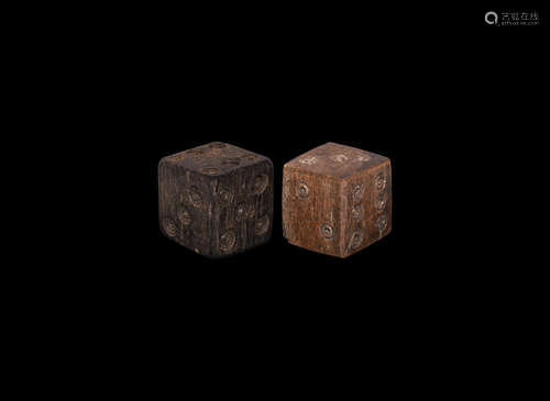 Roman Bone Dice Pair