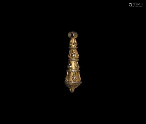 Roman Gilt Silver Club Pendant