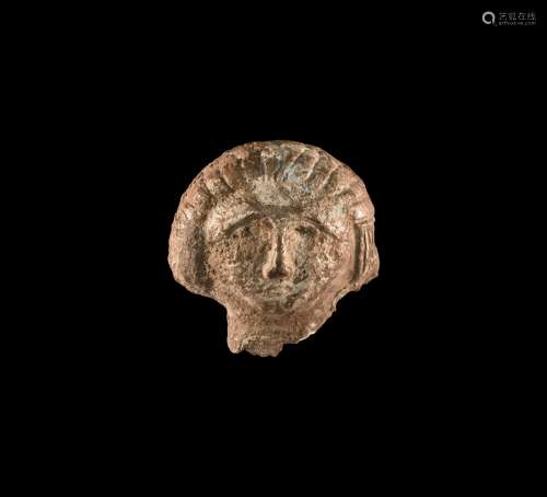Phoenician Silver Goddess Head