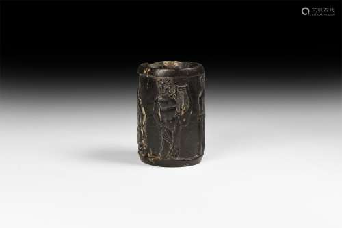 Roman Bone Pyxis with Flaying of Marsyas Scene