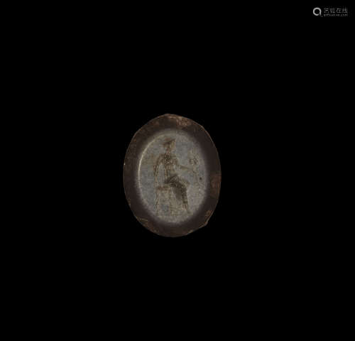 Roman Gemstone with Seated Figure