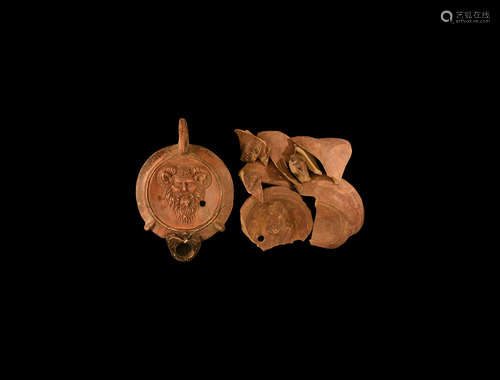 Roman Damaged Oil Lamp Group