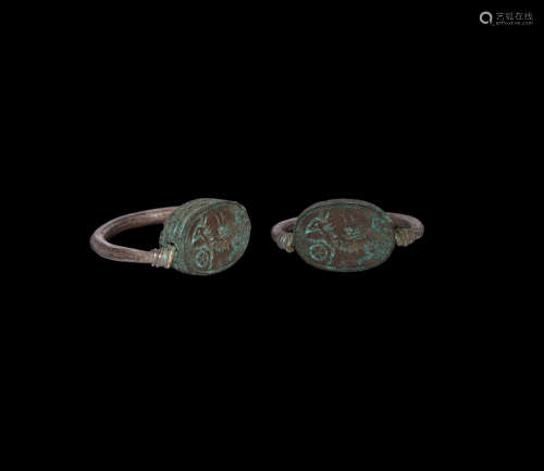 Egypto-Phoenician Scarab Swivel Ring