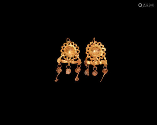 Roman Gold Earring Pair