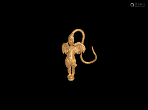 Greek Gold Eros Earring