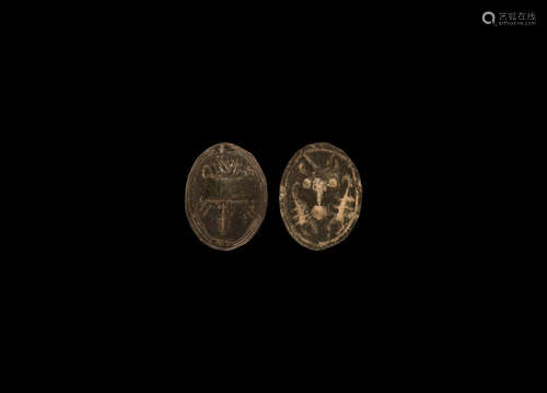 Egyptian Scarab with Scorpions and Bull