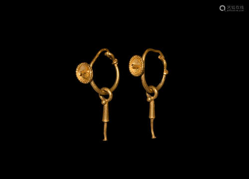 Roman Gold Earring Pair