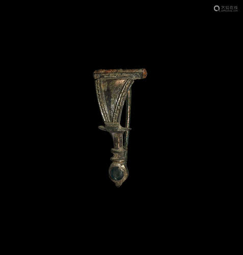 Roman Roman Silvered Brooch