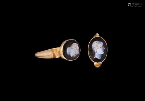 Roman Gemstone in Gold Ring