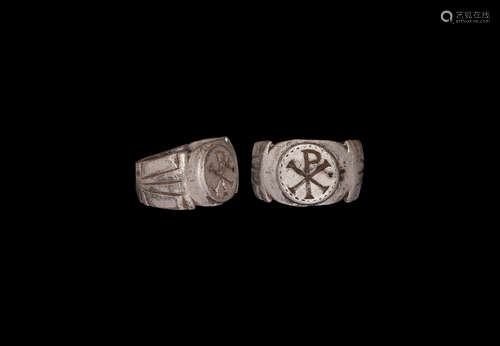 Roman Silver Ring with Christogram