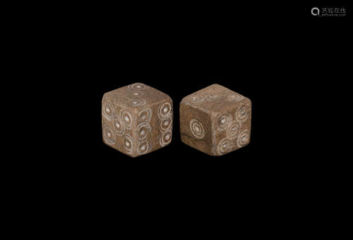 Roman Bone Dice Pair